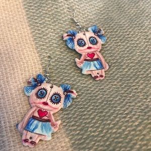 Rag doll earrings